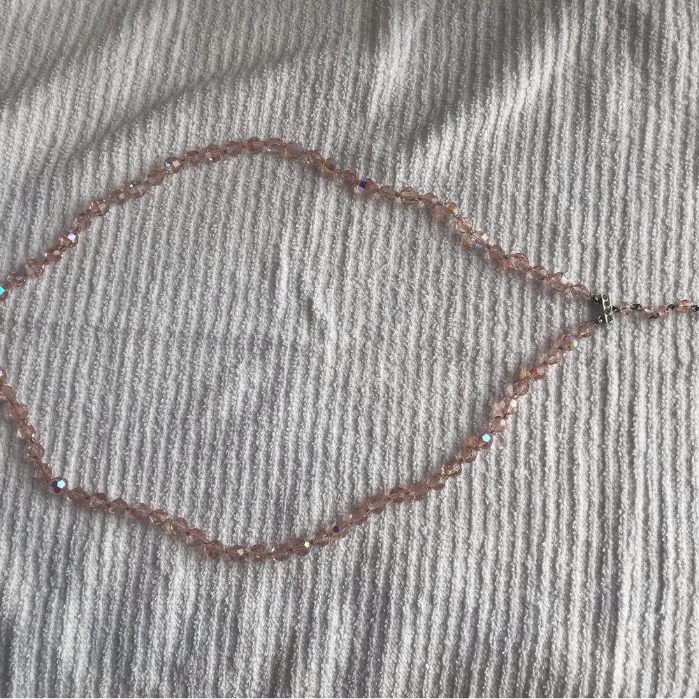 Elegant Pink Crystal Necklace